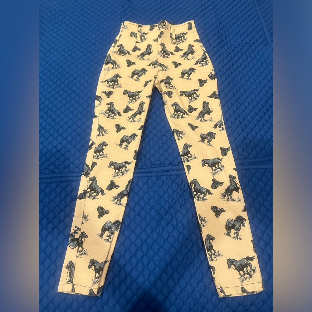 Vintage high waisted Horse Print Pants